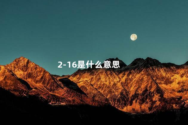 2-16是什么意思