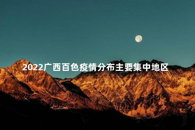 2022广西百色疫情分布主要集中地区