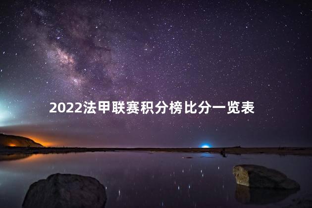 2022法甲联赛积分榜比分一览 法甲联赛有回放吗