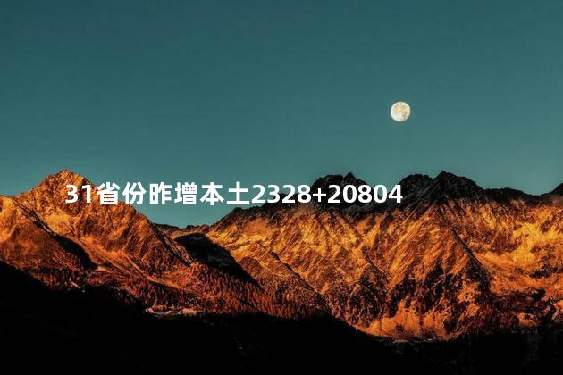 31省份昨增本土2328+20804例