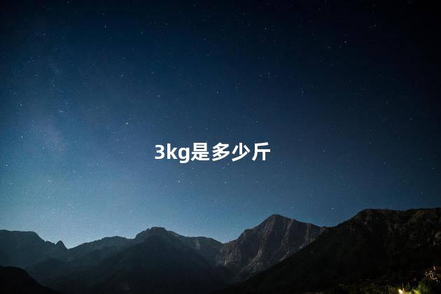 3kg是多少斤