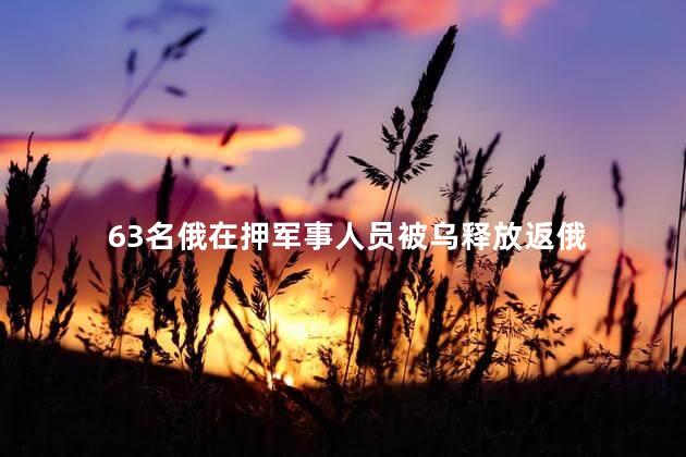 63名俄在押军事人员被乌释放返俄