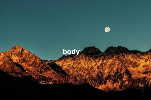 body body是身体部位吗