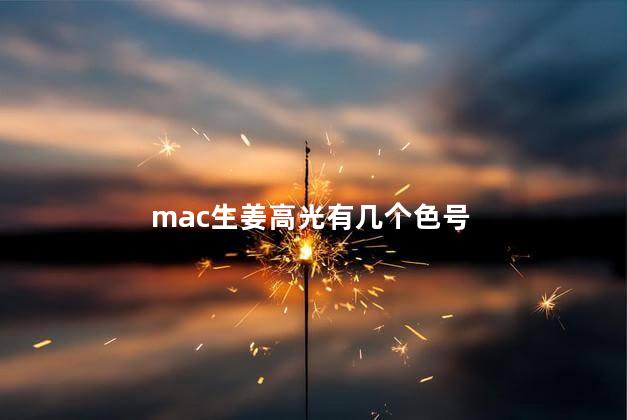 mac生姜高光有几个色号 mac生姜高光有香味吗