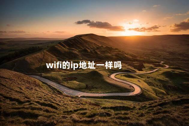 wifi的ip地址一样吗