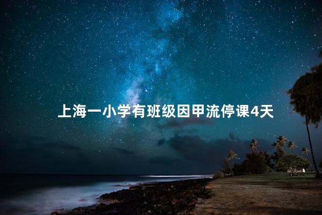 上海一小学有班级因甲流停课4天