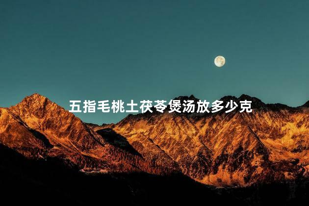 五指毛桃土茯苓煲汤放多少克 五指毛桃土茯苓煲汤小孩能吃吗