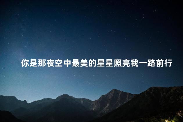 你是那夜空中最美的星星照亮我一路前行是什么歌 歌曲《夜空中最亮的星》原唱