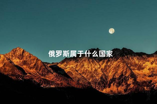 俄罗斯属于什么国家