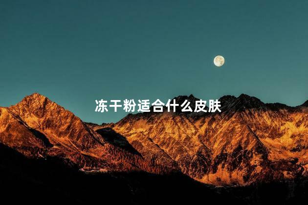 冻干粉适合什么皮肤