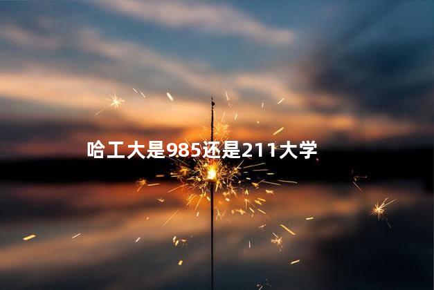 哈工大是985还是211大学