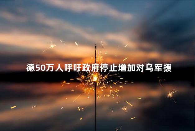 德50万人呼吁政府停止增加对乌军援