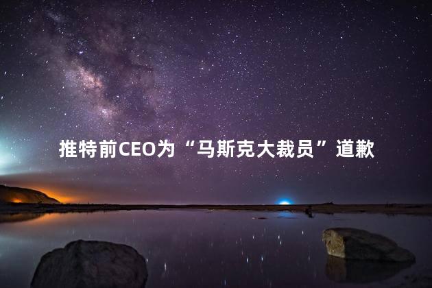 推特前CEO为“马斯克大裁员”道歉