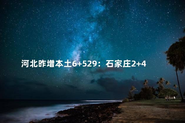 河北昨增本土6+529：石家庄2+438